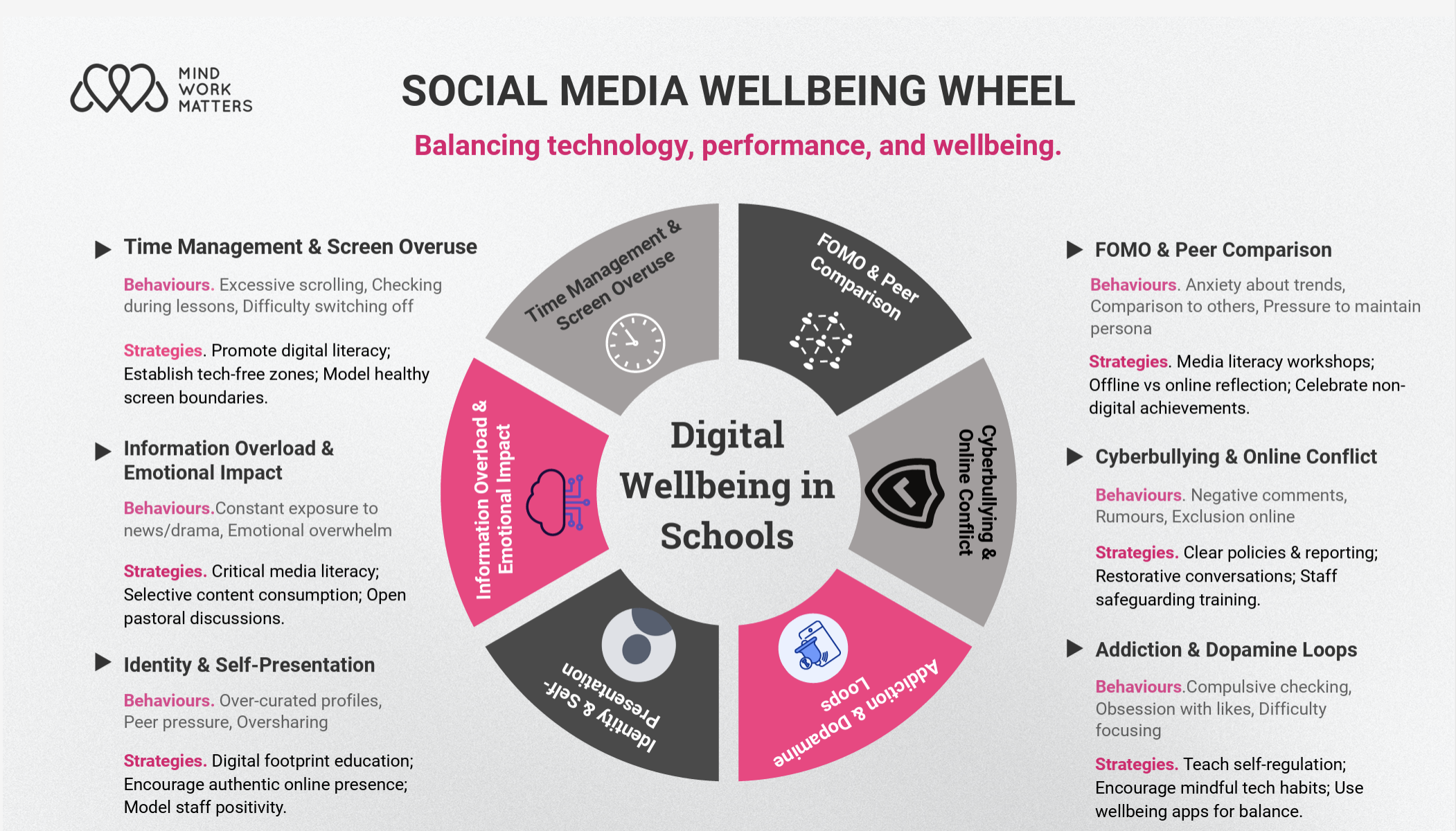 Social Media Wellbeing Wheel